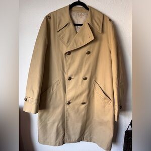 Men's Double-Breasted Tan Trench Coat
